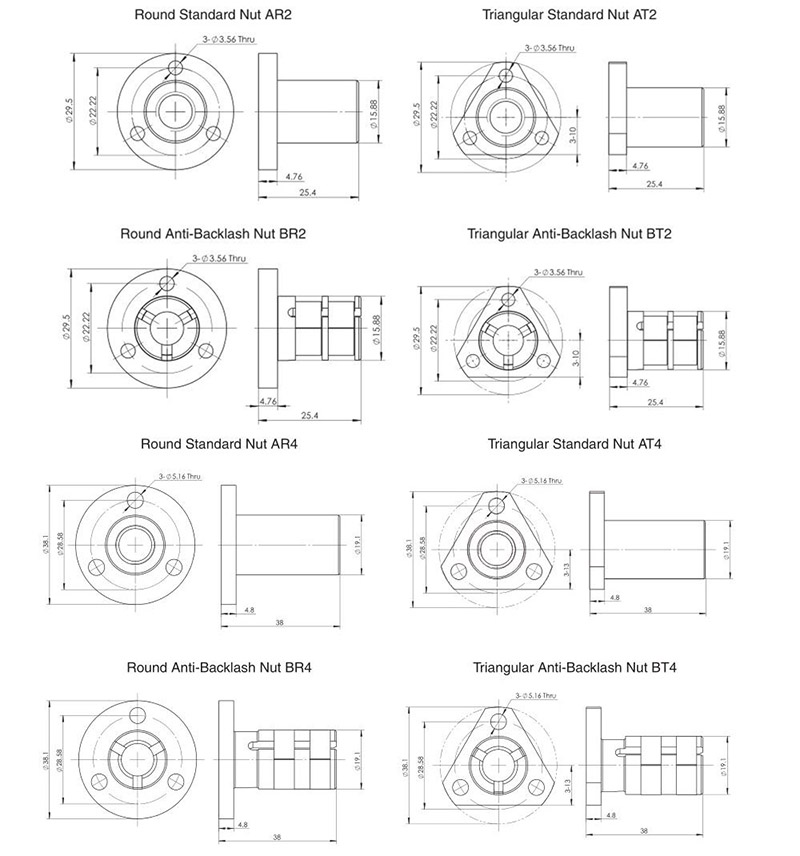 NEMA 23 Large Thrust External Nut Linear Stepper Motors - linear ...