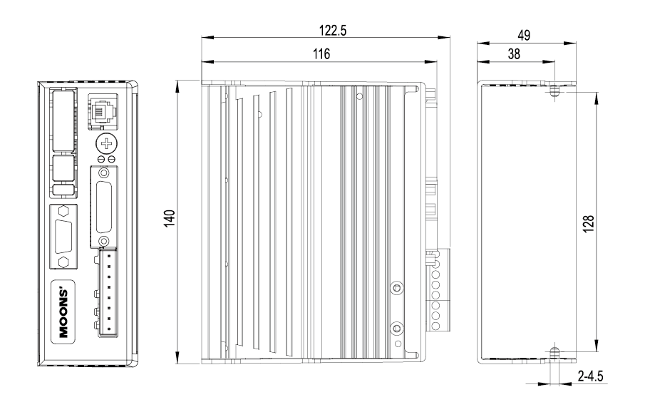 Dimension of STAC Series Two Phase AC Stepper Motor Drives