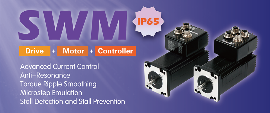 SWM Series IP65 Integrated Stepper Motors