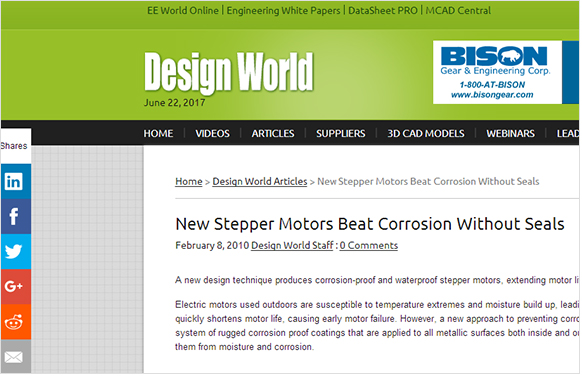 new stepper motors beat corrosion without seals